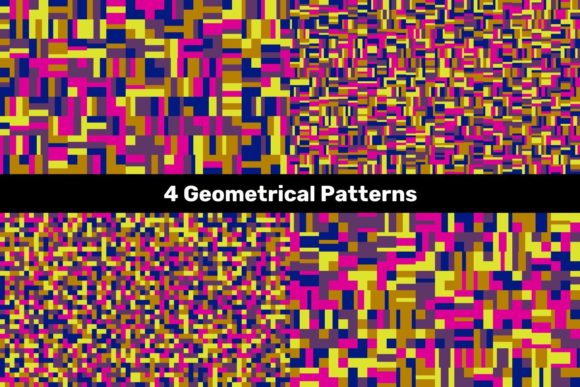 4 Colorful Rectangle Patterns