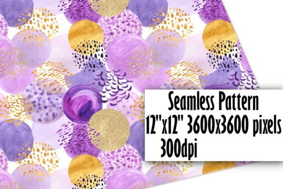 Abstract Purple Bubble Seamless Patterns