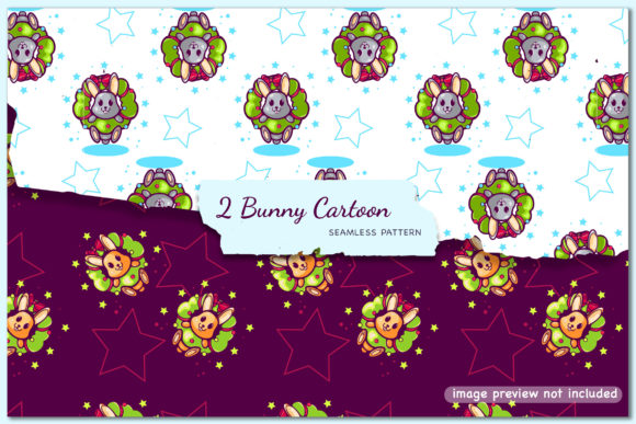 Bunny Cartoon - Seamless Patterns