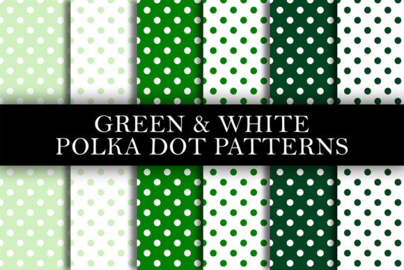 Green and White Polka Dot Patterns