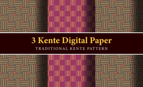 Kente Digital Cloth Patterns: Hand-Drawn, Seamless, and Ready for Creative Integration