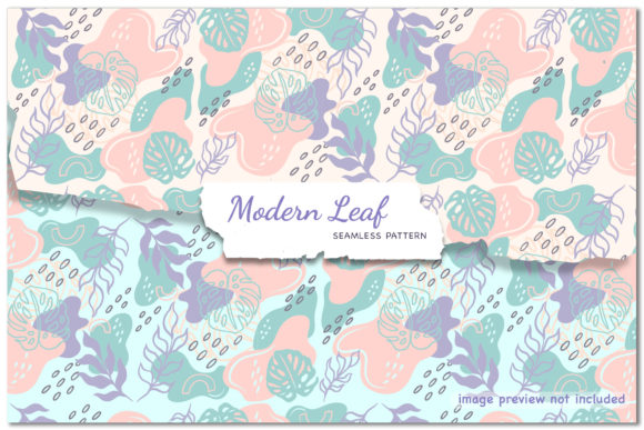 Modern Leaf - Seamless Patterns
