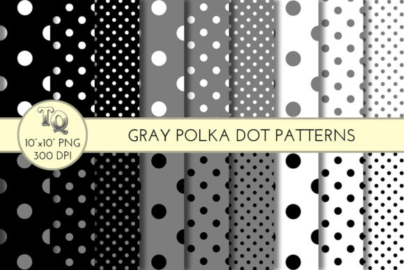 Seamless Gray Polka Dot Patterns