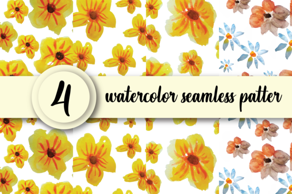 Watercolor Seamless Patterns